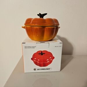 SOLD - Le Creuset Pumpkin-Shaped Mini Cocotte in Marronnier